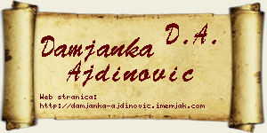 Damjanka Ajdinović vizit kartica